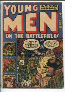 YOUNG MEN #12 1951-ATLAS-JOE MANEELY-KOREAN WAR-RARE-good