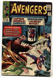 Avengers #18 -- 1965 -- marvel comic book -- Silver-Age -- VG+