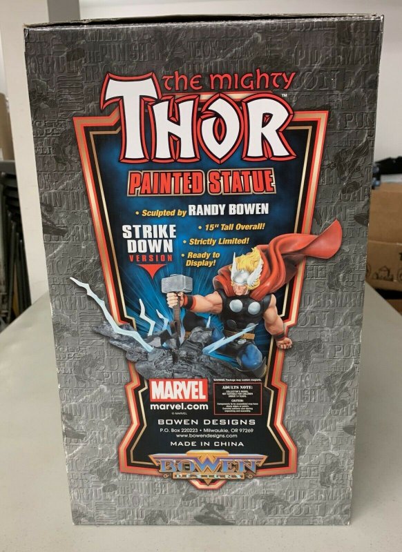 Marvel Mighty Thor Strike Down Version Painted Statue (Damaged See Description) 