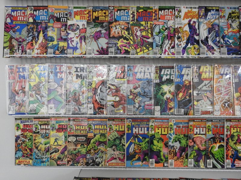 Huge Lot 160+ Comics W/Thor, Hulk, Iron Man, Cage Avg VG/Fine Condition!!