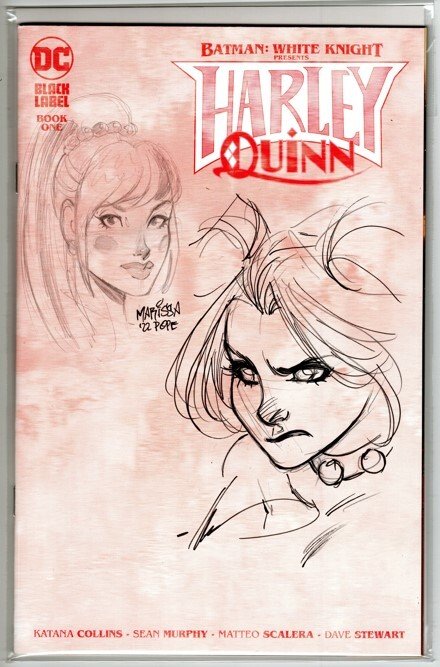 2020 DC Comics Black Label Harley Quinn #1 Blank with Double Original Art