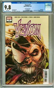 Venom #7 CGC 9.8! Secret Variant! 1st Cameo Appearance of Dylan Brock! White pgs