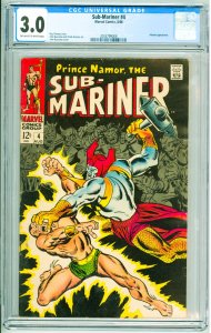 Sub-Mariner #4 (1968) CGC 3.0