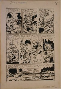 MORRIS MOE MARCUS / ROCCO MASTROSERIO original art, EXCITING WAR #5 pg 21, 1952