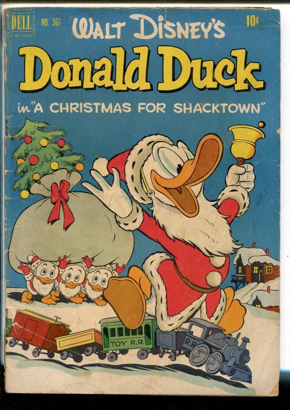 DONALD DUCK #367 1952-DELL- FOUR COLOR COMICS-CARL BARKS-CHRISTMAS-good+