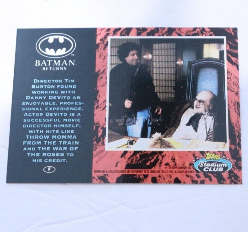 1992 Batman Returns Stadium Club #F 