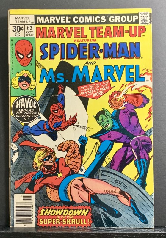 Marvel Team-Up #62 (1977) Spider-Man & Ms. Marvel GD Newsstand Variant