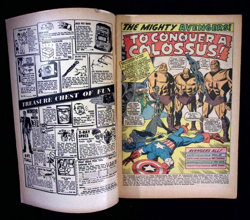 Avengers #37 Feb 1967 Ultroid Scarlet Witch Hawkeye Captain America Marvel