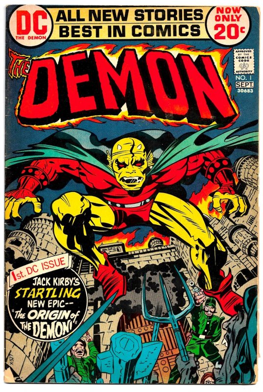 THE DEMON #1 (Aug 1972) 6.0 FN JACK KIRBY at DC! •  ETRIGAN's Origin Story!