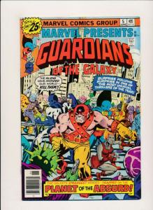 Marvel Presents GUARDIANS OF THE GALAXY #5 JUNE 1976 FINE (PF389) 