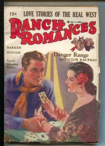 Ranch Romances 9/15/1939-Warner-Classic cover-Ace of Spades-Queen of Hearts-S...