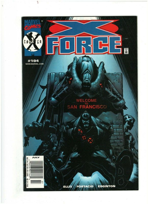 X-Force #104 NM- 9.2 Newsstand Marvel Comics 2000 Ellis & Portacio