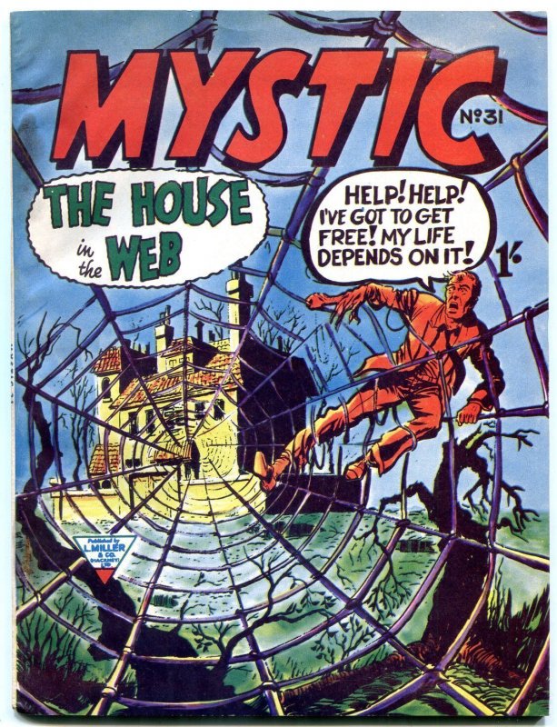 MYSTIC #31 1963 SPIDER WEB COVER BRITISH COMIC FN 