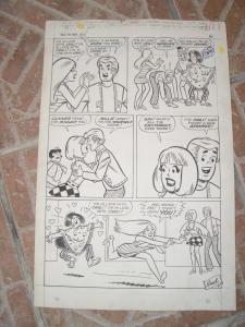 MILLIE THE MODEL #185 MARVEL ORIGINAL COMIC ART, PAGE 6 VG