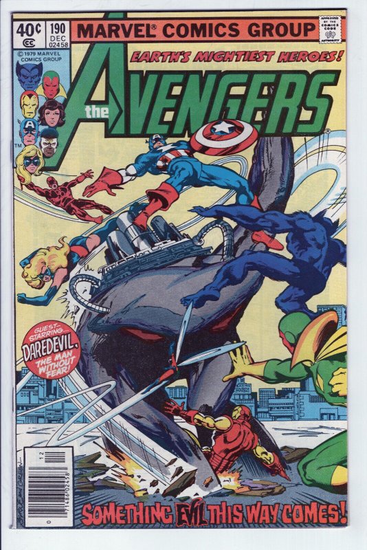 AVENGERS #190 - 8.0 - WP - VS Grey Gargoyle - Byrne