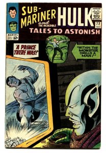 TALES TO ASTONISH #72 MARVEL-SILVER-AGE comic book-HULK/SUBBY