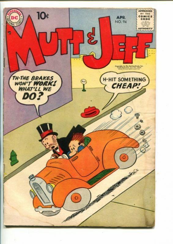 MUTT & JEFF #94 -1957-DC-WACKY COVER-good