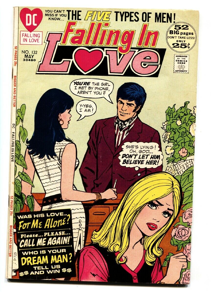 Falling In Love 132 Comic Book 1972 Dc Romance Comic Giant Issue Comic Books Bronze Age Dc