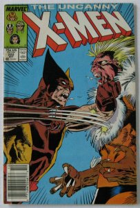 X-Men #222 (Oct 1987, Marvel), VG (4.0) Wolverine battles Sabretooth cover/story