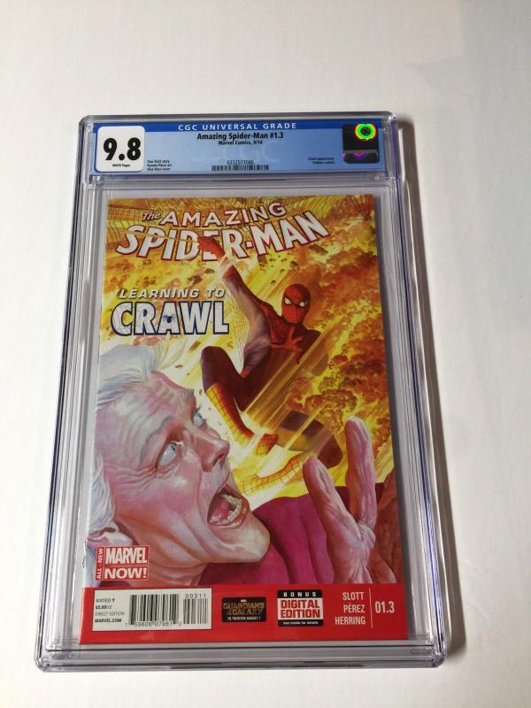 Amazing Spider-man Volume 3 Issue 1.3 Regular Cover Alex Ross Cgc 9.8 White Page