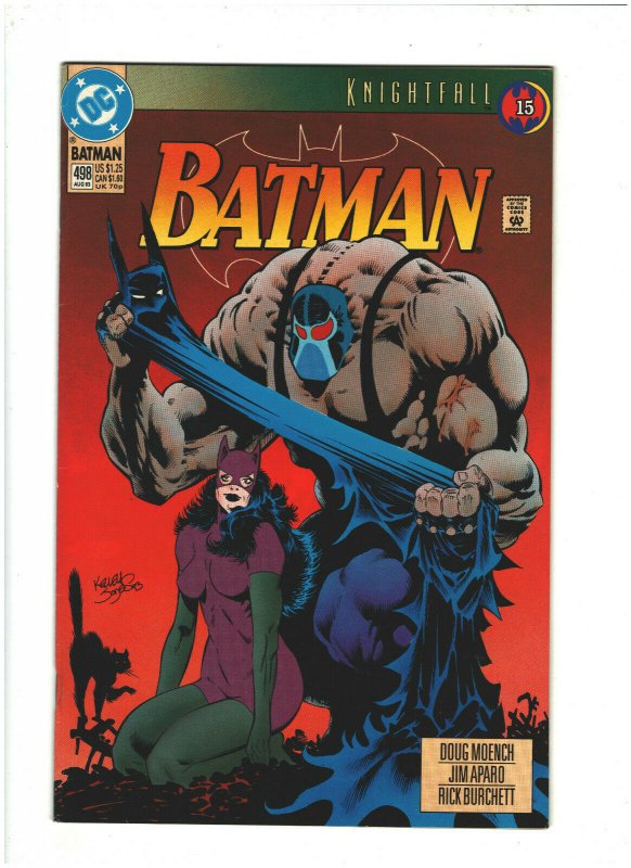 Batman #498 VF/NM 9.0 DC Comics 1993 Knightfall pt.15 Bane & Catwoman