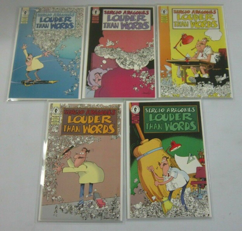 Sergio Aragones Louder Than Words near set #1-6 missing #4 8.5 VF+ (1997)