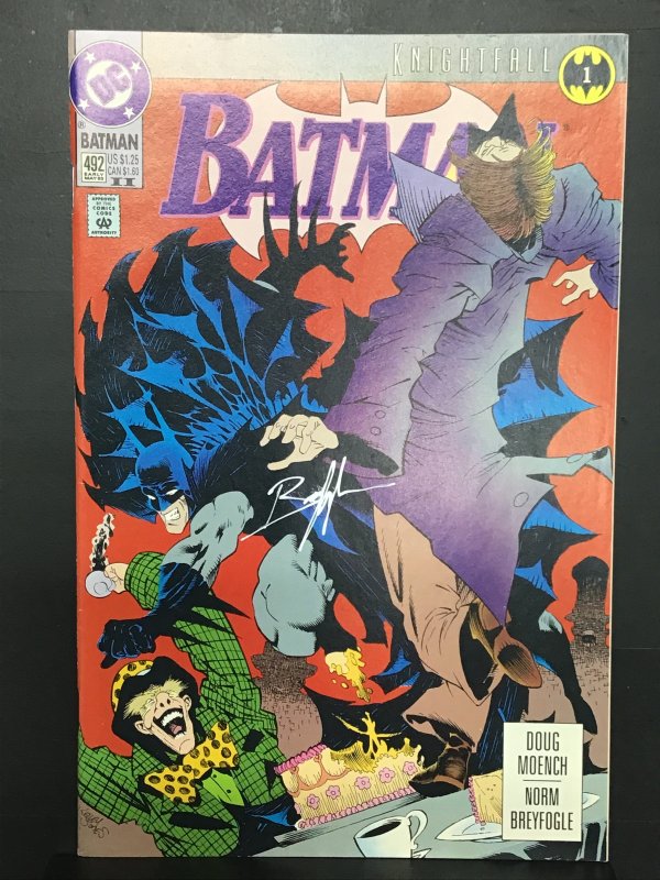 Batman #492 (1993) Signed by Norm Breyfogle (JH)