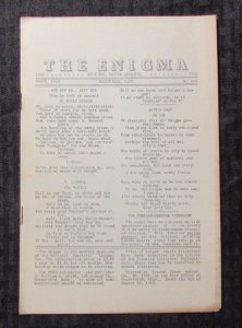 1954 THE ENIGMA Puzzle Fanzine #600 VG 4.0 Crosswords Cryptograms 8pgs