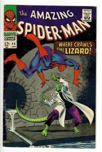 AMAZING SPIDERMAN 44 VG/F  5.0 2nd APPEARANCE LIZARD.