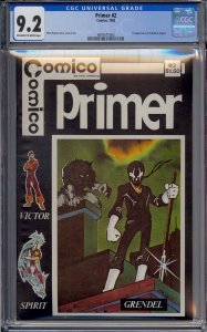 PRIMER #2 CGC 9.2 COMICO 1ST GRENDEL & ARGENT 1003