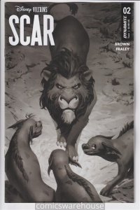 DISNEY VILLAINS SCAR (2023 DYNAMITE) #2 VARIANT 1:7 CVR S FOC INCV YOON X08255