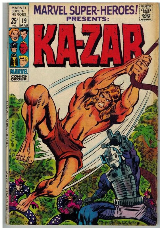 MARVEL SUPER HEROES 19 VG Mar. 1969 Kazar