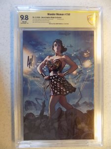 WONDER WOMAN # 750 HUGHES VIRGIN CBCS 9.8. SIGNED BY HUGHES SWEET BOOK