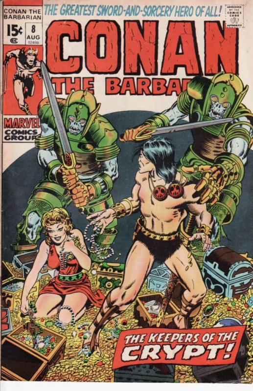 CONAN THE BARBARIAN #8 BARRY SMITH ROBERT E HOWARD 1971 VG