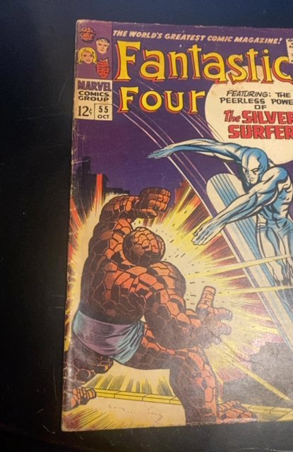 Fantastic Four #55 (1966)silver surfer vs the thing