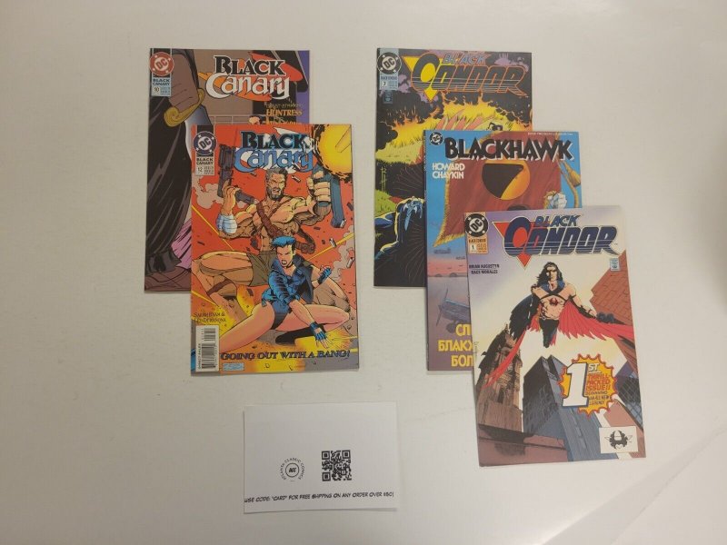 5 DC Comics #10 12 Black Canary + #1 7 Black Condor + #2 Blackhawk 34 TJ27