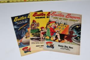 Lot of 3 BUSTER BROWN, Brown Shoe store Comics 1950's ~ (HX455)