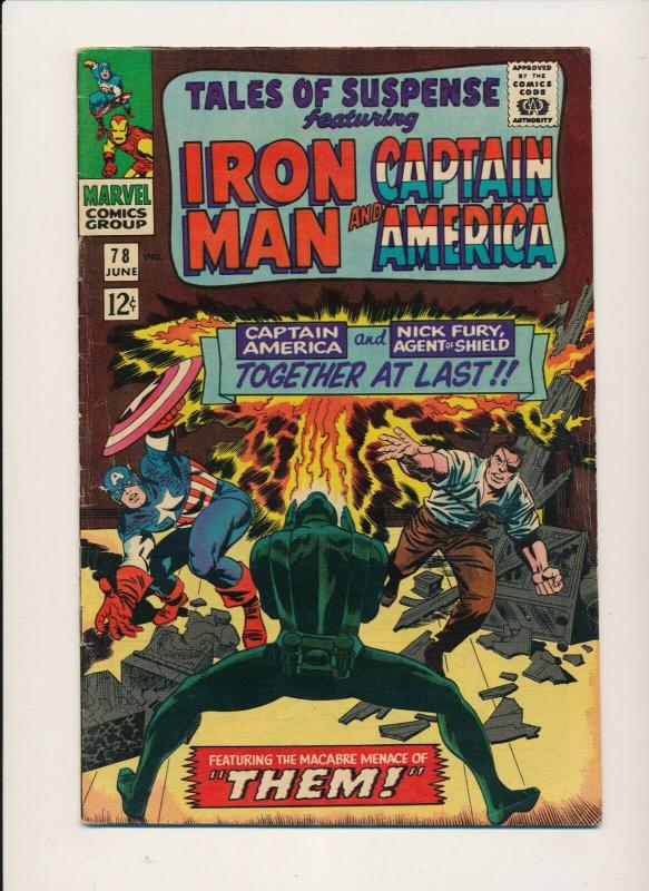 MARVEL TALES OF SUSPENSE ft. IRON MAN & CAPTAIN AMERICA #81 VG/F  (PF704) 