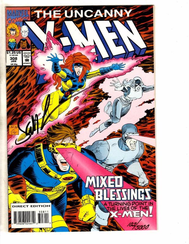 Uncanny X-Men # 308 NM Marvel Comic Book Signed By Scott Lobdell With COA J274