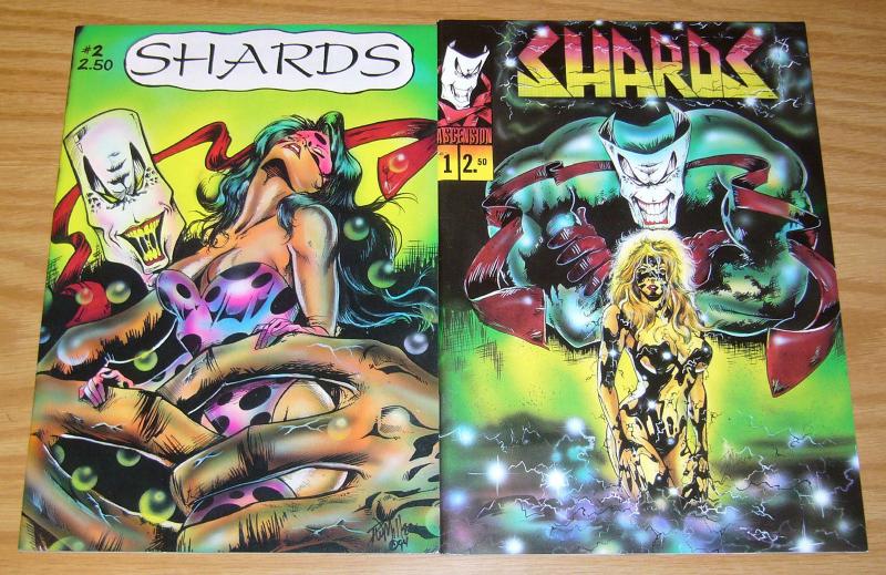 Shards #1-2 VF/NM complete series - artwork for fans of sam kieth - ascension