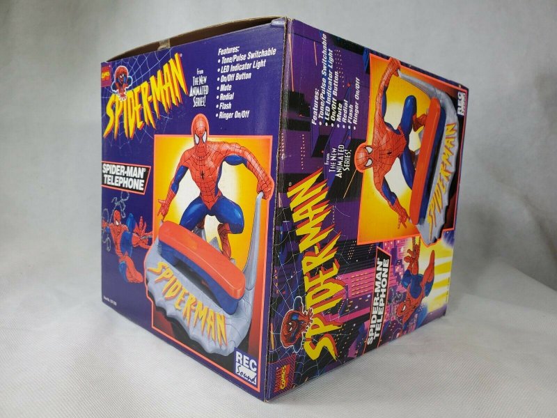 Spider-Man Animated Series Corded Telephone Vintage Mint 1994 Marvel Comics