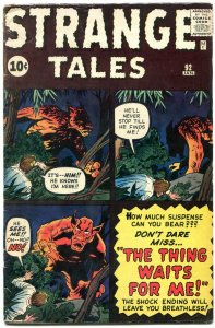 Strange Tales #92 1962- Kirby- Ditko- Flying Saucer story VG