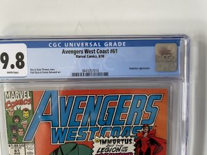 Avengers West Coast #61 - CGC 9.8  -  Immortus Kang Time-Keepers