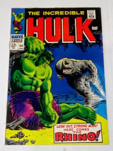 Incredible Hulk #104 (7.0) The Rhino! Classic Cover Silver Age Marvel (ID#53A)
