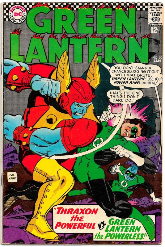 GREEN LANTERN #50 (Jan 1967) 8.0 VF ★ Gil Kane at the Top of His Game!!