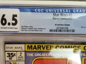 Star Wars 2 35 Cent Variant CGC 6.5