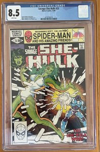 SAVAGE SHE-HULK #23 - CGC 8.5 - MARVEL (1981) - The She-Hulk War!