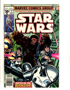 Star Wars # 3 FN/VF Marvel Comic Book Chewbacca R2D2 C3PO Skywalker Solo JL16