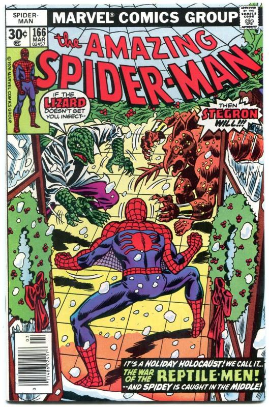 Amazing Spider-Man #166 1977- Lizard - Stegron- Marvel Comics NM-