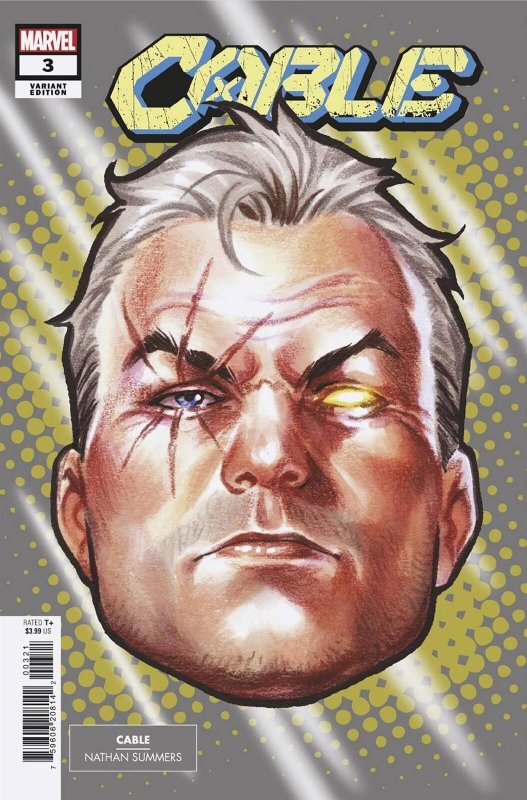 Cable #3 Mark Brooks Headshot Var Marvel Comic Book 2024